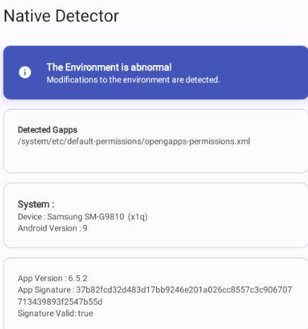 Native Detector